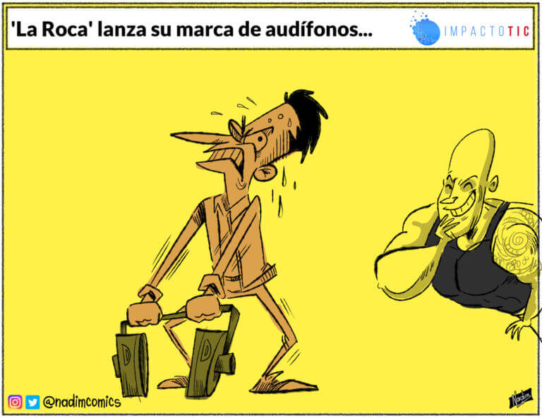 #TICaricatura: 'La Roca' lanza su marca de audífonos