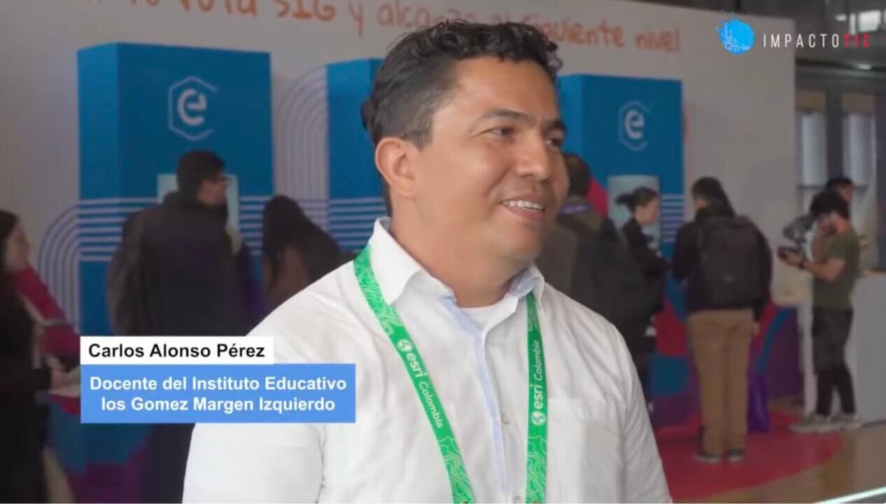 arcgis en educacion Carlos Alonso Pérez, docente de Lorica, Córdoba