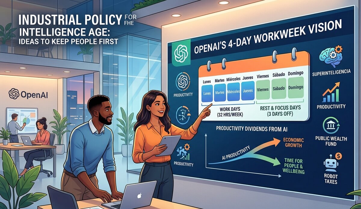 OpenAI impulsa la semana laboral de 4 días para afrontar las consecuencias de la IA