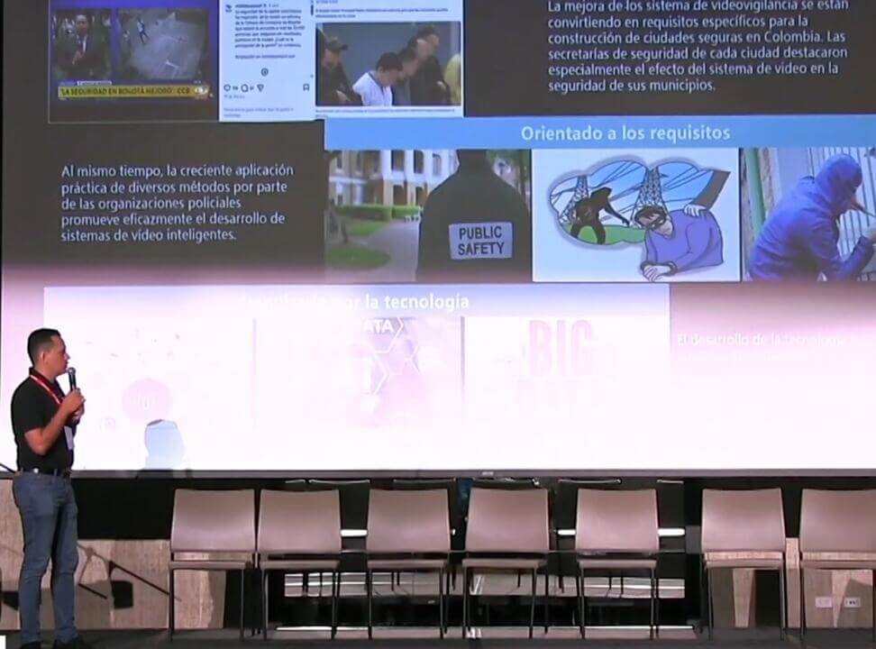 Jean Pierre Hernández, BDM de la vertical Gobierno de Hikvision, explica como usan la morfología en la seguridad urbana