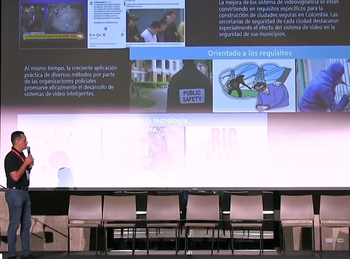 Jean Pierre Hernández, BDM de la vertical Gobierno de Hikvision, explica como usan la morfología en la seguridad urbana