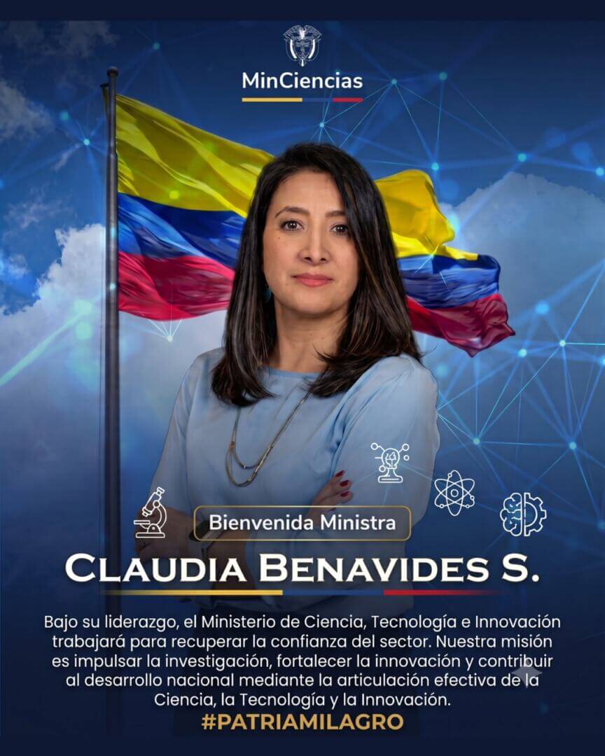 Claudia benavides, Ministra de Ciencias